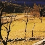 Vidange de 1985 du lac de Guerl&eacute;dan